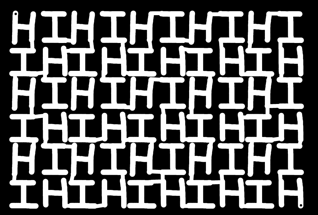 travel from dot to dot on white paths