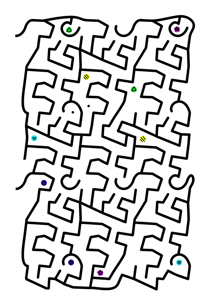 travel from small dot to small dot using teleportation symbols