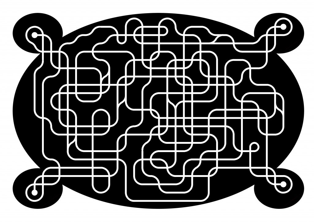 travel like a train from stations in diagonally opposite corners