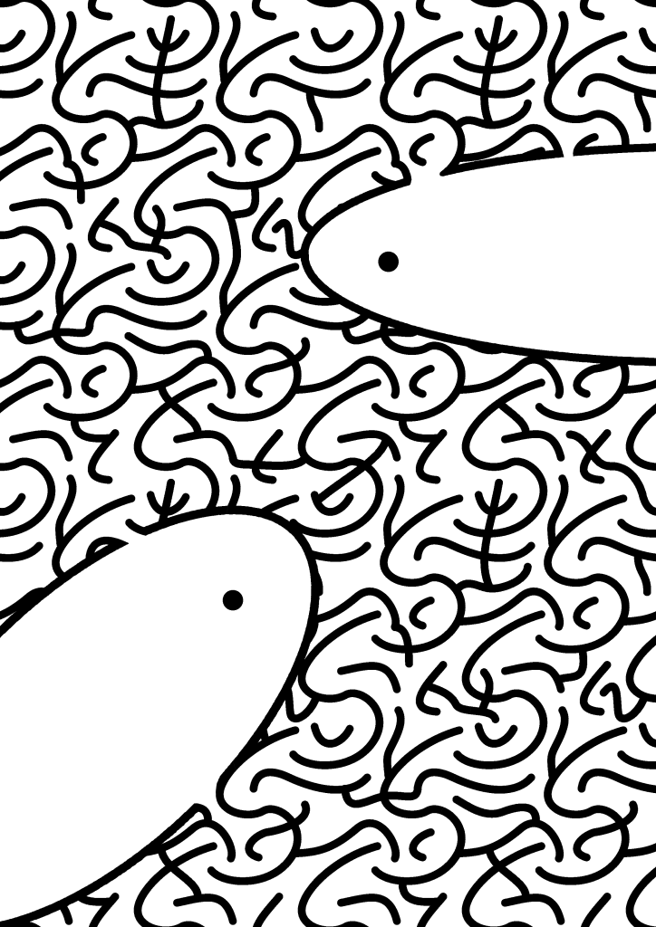 From dot to dot while staying between the black lines.